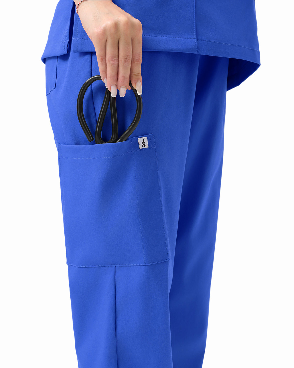 JelriSoFit Free Uniformes Médicos – Mujer Azul Rey, Cintura elástica
