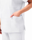 JelriSoFit Free Uniformes Quirúrgicos – Mujer Blanco, Tejido resistente a salpicaduras leves