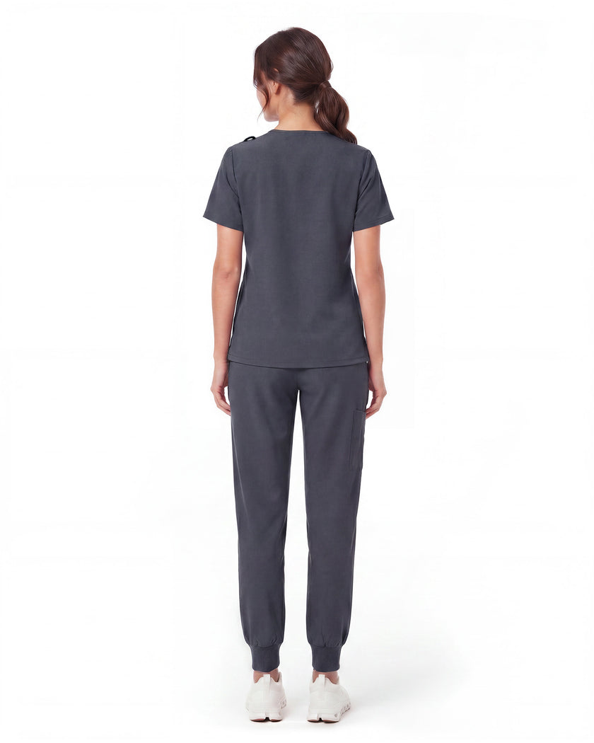 JelriSoFit Free Uniformes de Trabajo – Mujer Gris Carbon, Tejido mejorado