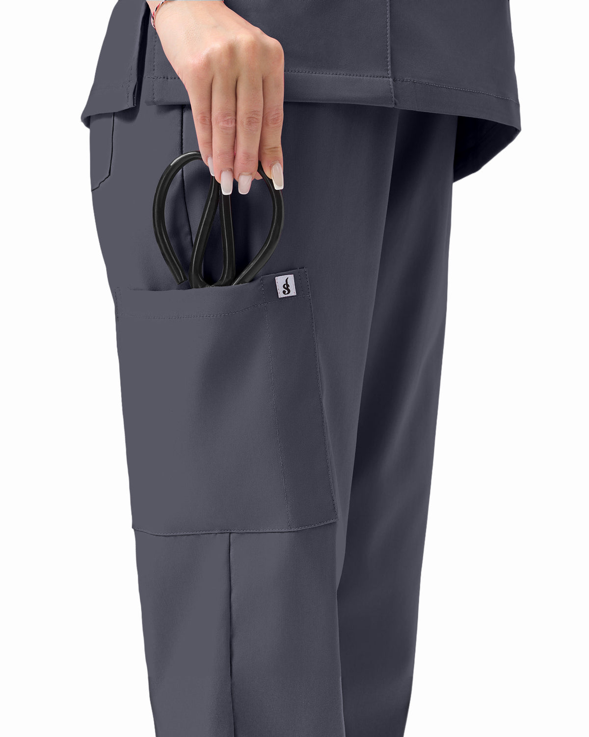 JelriSoFit Free Uniformes de Trabajo – Mujer Gris Carbon, Tejido mejorado