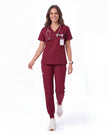 JelriSoFit Free Uniformes de Trabajo – Mujer Vino, mantiene una apariencia ordenada