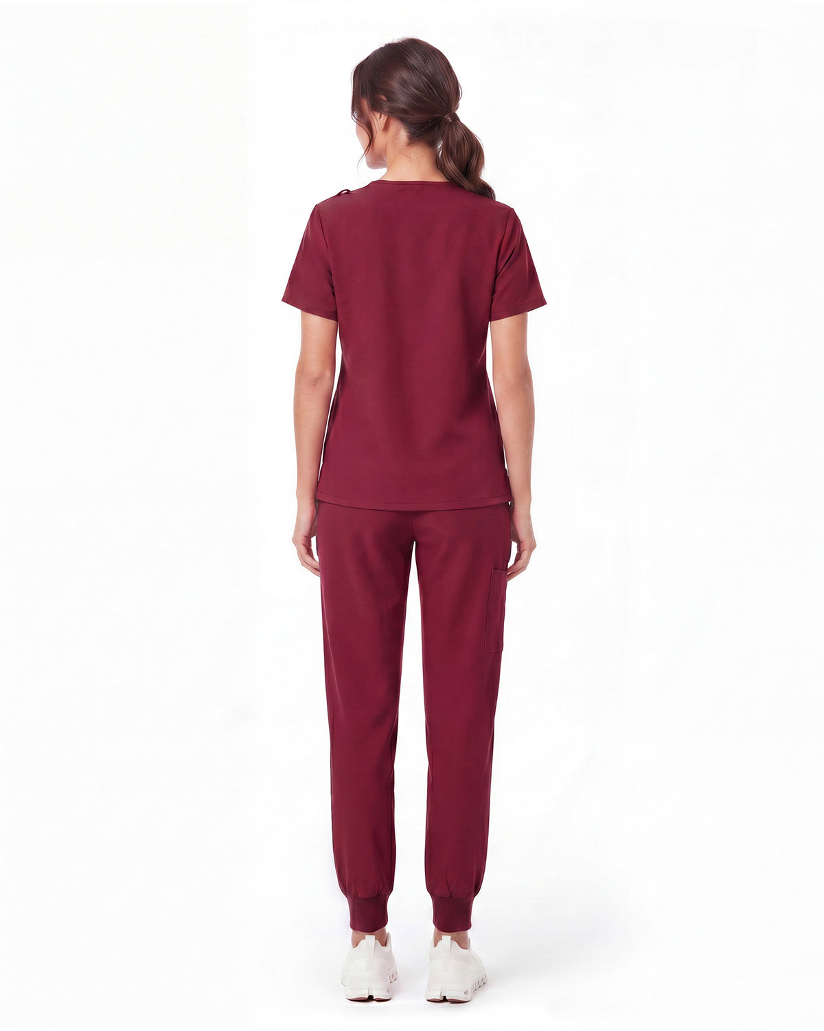 JelriSoFit Free Uniformes de Trabajo – Mujer Vino, mantiene una apariencia ordenada