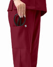 JelriSoFit Free Uniformes de Trabajo – Mujer Vino, mantiene una apariencia ordenada