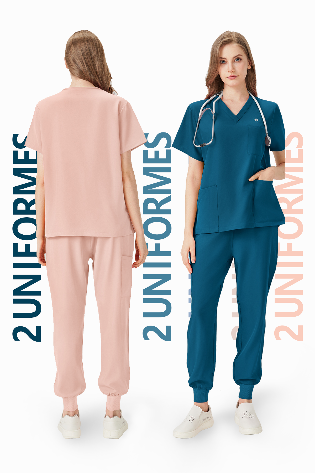 Dúo elegante: Rosa y Azure Blue