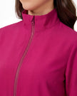 Cuello alto con cremallera bugambilia de chaqueta JelriSoFit