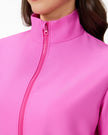 Cuello alto con cremallera rosa de chaqueta JelriSoFit