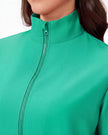 Cuello alto con cremallera sea mist de chaqueta JelriSoFit