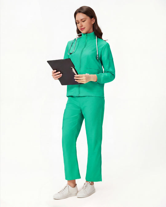 Uniforme médico sea mist profesional con estetoscopio