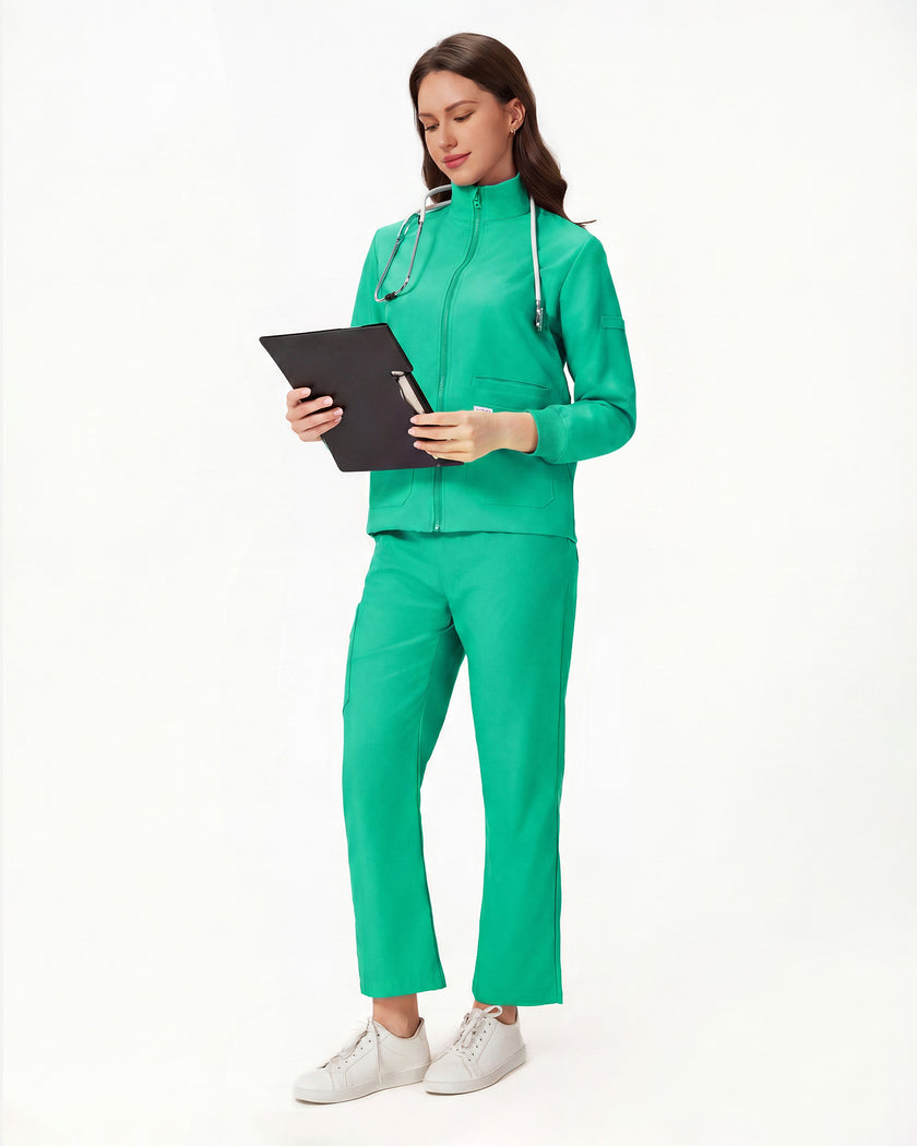 Uniforme médico sea mist profesional con estetoscopio