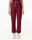Pantalón largo vino con cordón elástico en cintura