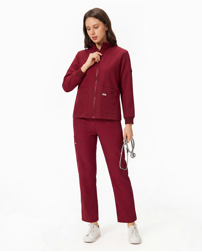 Uniforme médico vino profesional con estetoscopio