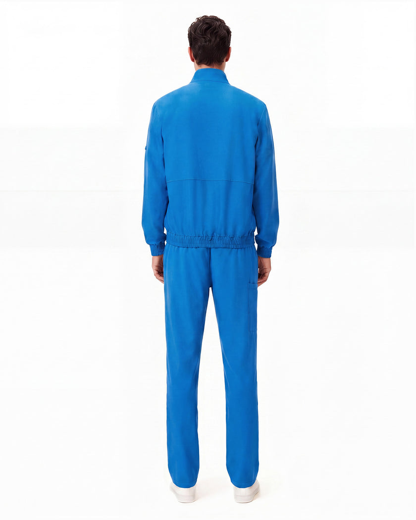 JelriSoFit set quirúrgico de 3 piezas para hombre Azul Prusia, vista posterior