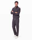 JelriSoFit set quirúrgico de 3 piezas para hombre Gris Carbón, vista completa frontal