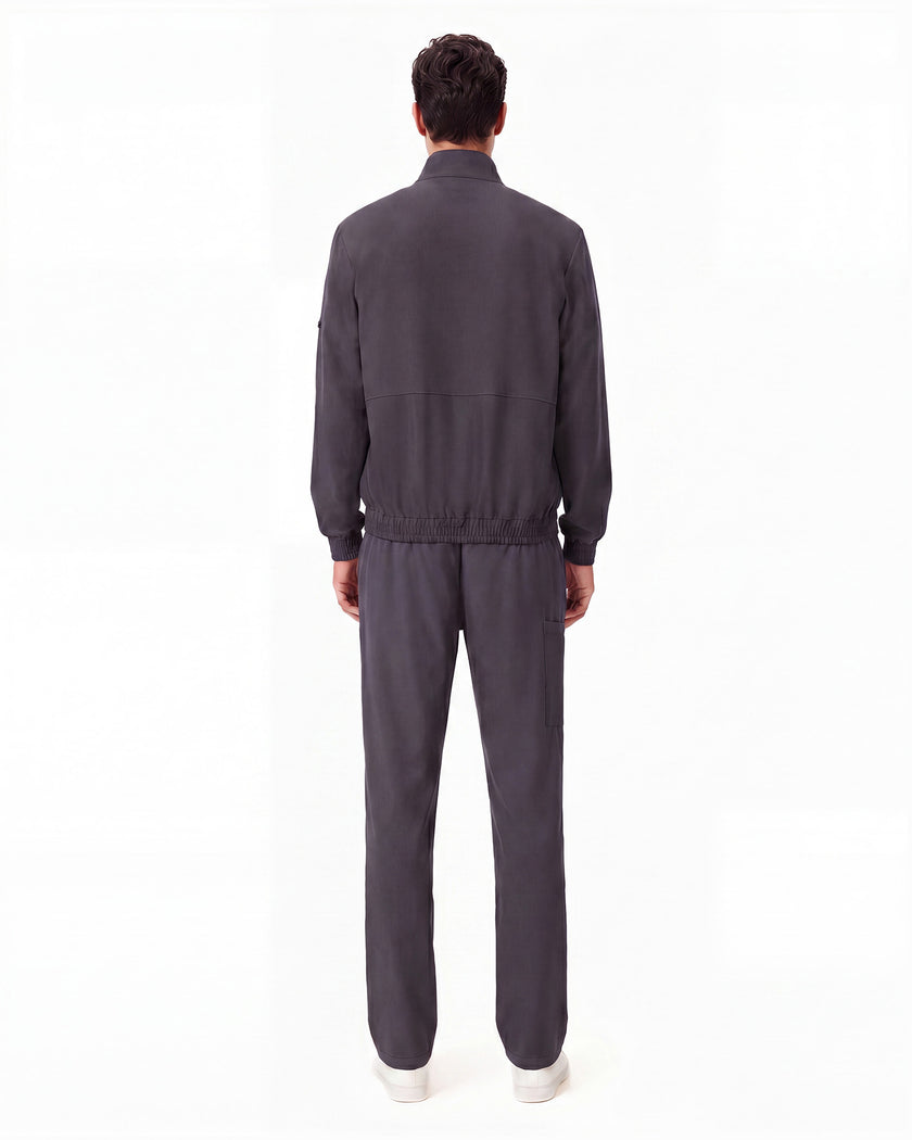 JelriSoFit set quirúrgico de 3 piezas para hombre Gris Carbón, vista posterior