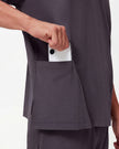 JelriSoFit set quirúrgico de 3 piezas para hombre Gris Carbón, detalle del bolsillo