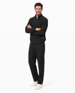 JelriSoFit set quirúrgico de 3 piezas para hombre Negro, vista completa frontal