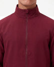 JelriSoFit set quirúrgico de 3 piezas para hombre Vino, detalle del cuello de la chaqueta