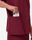 JelriSoFit set quirúrgico de 3 piezas para hombre Vino, detalle del bolsillo